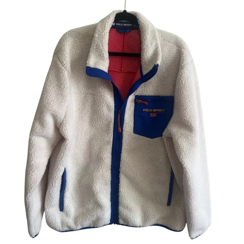 Polo Sport Ralph Lauren fleece red rocks jacket full zip size XL